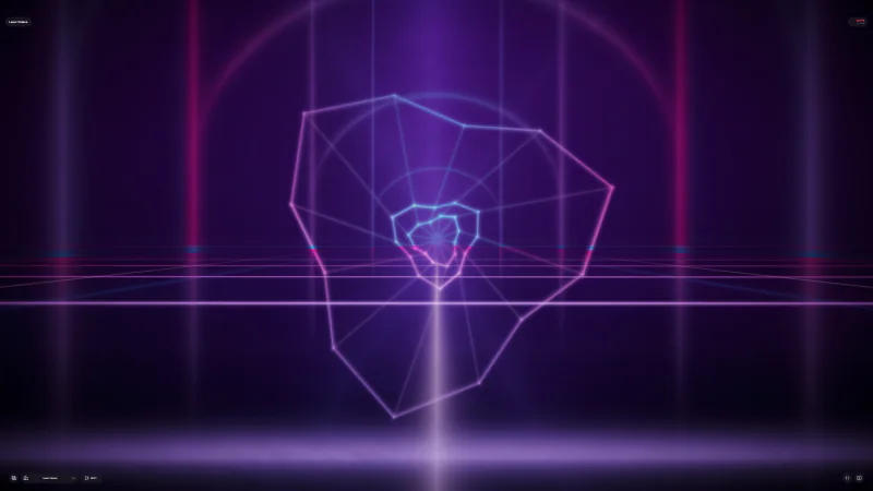 Kamilovision visualization: Laser Palace